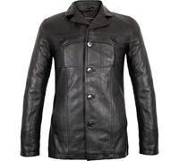 MDM Herren Lamm Nappa Lederblazer, schwarz (M)