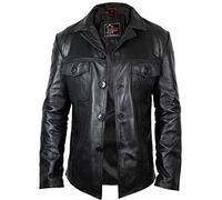 MDM Herren Lederjacke aus echtem Lamm Nappa Leder (L)