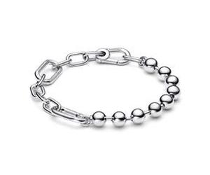 ME Metallperlen und Gliederkettenarmband, 925er Silber