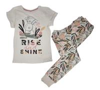 Me To You Tatty Teddy Damen-Pyjama-Set, Rise and Shine, cremefarben, 100 % Baumwolle, lizenziertes Geschenk, Größe 36-50, creme (hell), 8-10