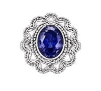 Meadows 925 Sterling Silber Ring mit blauem Saphir, Damenring in allen Größen, handgefertigter Schmuck R-01AT_62 (19.7)