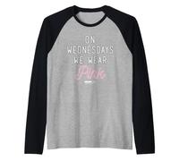 Mean Girls On Wednesdays We Wear Pink Iconic Plastics Quote Raglan