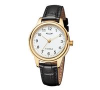 Mechanische Uhr REGENT, schwarz, goldfarben, Armbanduhren, Damen, Armbanduhr, Damenuhr, Lederarmband, analog (59393562-0) schwarz, goldfarben