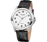 Mechanische Uhr REGENT, schwarz (schwarz, schwarz), Armbanduhren, Herren, Mechanische Uhr, Armbanduhr, Herrenuhr, Damenuhr, Handaufzug, Lederarmband (99219453-0)