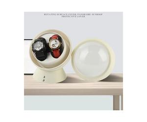 Mechanische Uhrenbeweger für Automatikuhren, USB-Stromversorgung, Drehbarer Ständer, Modischer Shaker, Uhrenbox, Beige