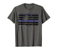 Mecklenburg County North Carolina Police Thin Blue Line Flagge T-Shirt