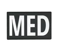 MED Medic EMS Paramedic PVC Patch (Black and White)