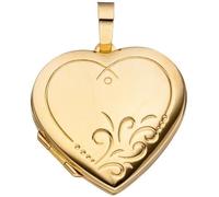 Medaillon Herz 925 Sterling Silber vergoldet