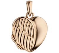 Medaillon Herz Flügel zum Öffnen für 1 Foto 925 Silber vergoldet Herzanhänger