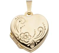 Medaillon Herz für 4 Fotos 333 Gold Gelbgold Herzanhänger Anhänger zum Öffnen