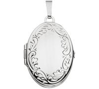 Medaillon oval 925 Sterling Silber rhodiniert Anhänger zum Öffnen für 4 Fotos