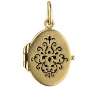 Medaillon oval für 1 Foto 925 Sterling Silber gold vergoldet