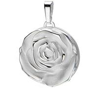 Medaillon Rose 925 Sterling Silber matt für 1 Foto