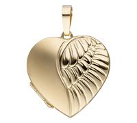 Medallionanhänger JOBO "Anhänger Medaillon Herz", gold (gelbgold 333), Schmuckanhänger, Damen, Gelbgold 333, 333 Gold (42502367-0) gelbgold 333