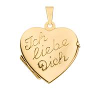Medallionanhänger JOBO "Anhänger Medaillon Herz Ich liebe Dich 19 mm", gelbgold 333, Schmuckanhänger, Damen, Gelbgold 333, 8 Karat 333 Gold (64113153-0) gelbgold 333
