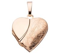Medallionanhänger JOBO "Anhänger Medaillon Herz", rosa (roségoldfarben), Schmuckanhänger, Damen, Silber 925 (Sterlingsilber), 925 Silber roségold vergoldet (50774821-0) roségoldfarben
