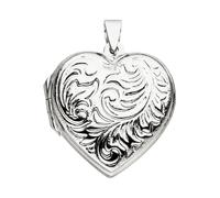 Medallionanhänger JOBO "Anhänger Medaillon Herz", silber (silber 925), Schmuckanhänger, Damen, Silber 925 (Sterlingsilber), 925 Silber (56867745-0) silber 925