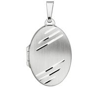 Medallionanhänger JOBO "Anhänger Medaillon oval 26 mm", silber 925, Schmuckanhänger, Damen, Silber 925 (Sterlingsilber), 925 Silber für 2 Fotos (96039419-0) silber 925