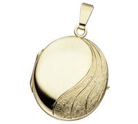 Medallionanhänger JOBO "Anhänger Medaillon oval", gelb (gelbgold 585), Schmuckanhänger, Damen, Gelbgold 585, 585 Gold (48499053-0) gelbgold 585