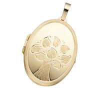 Medallionanhänger JOBO "Anhänger Medaillon oval", gelb (gelbgold 585), Schmuckanhänger, Damen, Gelbgold 585, 585 Gold (85084653-0) gelbgold 585