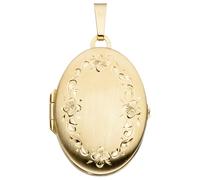 Medallionanhänger JOBO "Anhänger Medaillon oval", gold (gelbgold 333), Schmuckanhänger, Damen, Gelbgold 333, 333 Gold (45233032-0) gelbgold 333