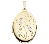 Medallionanhänger JOBO "Anhänger Medaillon oval", gold (gelbgold 333), Schmuckanhänger, Damen, Gelbgold 333, 333 Gold (79328921-0) gelbgold 333