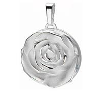 Medallionanhänger JOBO "Anhänger Medaillon Rose", silber (silber 925), Schmuckanhänger, Damen, Silber 925 (Sterlingsilber), 925 Silber (95326001-0) silber 925