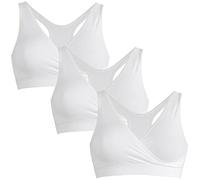 Medela Schlaf Bustier - Nahtloser BH mit Stretchmaterial - Für komfortablen Halt beim Schlafen während und nach der Schwangerschaft, Weiß, 101045118