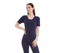 Medima Damen Hemd halbarm - Angora 20 blau M