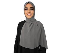 Medinah kopftuch moderne hijab kopftuch-Frauen Premium Chiffon Hijab Kopftücher, hijab aus leichtem Stoff- kopftuch damen 180X70cm groß, aus hochwertigem Stoff (Schiefergrau #26)