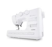 MEDION Freiarm-Nähmaschine SM60 (60 Watt, 60 verschiedene Stichmuster mit Knopflöchern, LED Nählicht, automatischer Einfädler, Rückwärtstaste, Fadenschneider, MD10689) weiß