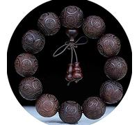 Meditations-buddhistische Gebetskette, Armband, Naturholz-Perlenarmband, tibetisch-buddhistische Meditation, Mala-Gebet, 2 cm, Palisander-Perlen, Männer, Frauen, elastischer Schmuck, Jubiläum, Geburts