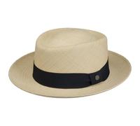 Medium Brim Pork Pie Panamahut by Lierys natur-blau S (55-56 cm)
