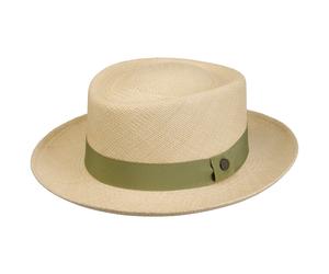 Medium Brim Pork Pie Panamahut by Lierys natur-grün S (55-56 cm)