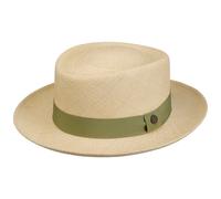 Medium Brim Pork Pie Panamahut by Lierys natur-grün XL (61-62 cm)