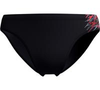 Badehose SPEEDO "Medley Logo Brief" Gr. 8, blk, rot, Badehosen, Herren, 8 (L), N-Gr, Obermaterial: 80% Nylon, 20% Elasthan, Badehose, mit Frontfutter, mit innenliegendem Kordelzug, vier-Wege-Stretch (