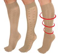 MedoVital Damen-Stütz-Kniestrümpfe 3 Paar 37-41 beige
