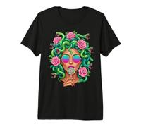 Medusa Lollipop Greek Mythology Goddess Roses Premium T-Shirt
