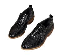 MEECHI Slip-on Stiefeletten Damen Elegant Chelsea Kurz Stiefel Mit Niedrige Absätze 2026 Frühling PU-Leder Knöchel Schuhe Mit Pointed Toe Retro Britischer Stil Ankle Boots Für Outdoor(Black,42 EU)