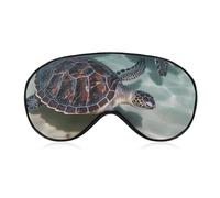 Meeresschildkröten Augenmaske Schlafmaske Augenmasken für Schlaf Schlafmasken für Damen Herren Schlafmaske Reise Augenmaske Schlafmaske Verdunkelung Lustige Schlafmaske Niedliche Schlafmaske