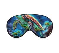 Meeresschildkröten Diamantmalerei Augenmaske, seitliche Schlafmaske, leichte Augenbinde, Schlafmaske, Nasenpolster und Gummiband für Kinder, Frauen und Männer
