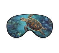 Meeresschildkröten-Schlafmaske, Augenmaske, Augenmasken für Schlafmasken für Damen und Herren, Reiseaugenmaske, verstellbare Schlafmaske, Schlafmaske, Verdunkelung, niedliche Schlafmaske