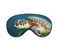 Meeresschildkröten-Schlafmaske, lichtblockierende Augenmaske, bequem und weich, Augenabdeckung mit Gummiband, geeignet für Männer und Frauen, geeignet für Reisen/Schlafen
