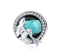 Meerjungfrauen-Charm, 925er-Sterlingsilber, Möwen, Muschel, Fisch, Krabben, Schildkröte, Pinguin für Pandora-Armband