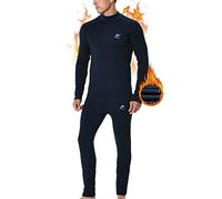 MeetHoo Thermounterwäsche Herren, Funktionsunterwäsche mit Rollkragen Skiunterwäsche Winter Thermowäsche Set Atmungsaktiv Thermo Unterwäsche Warm Thermounterhemd & Thermohosen für Männer
