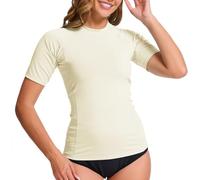 MEETWEE Damen Surf Rash Guard Sonnenschutz Badeanzug UV-Schutz Shirt UPF 50+ Kurzarm Badeoberteil Schnell trocknendes Schwimm-Sonnenschutzshirt für Wassersport.