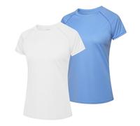 MEETWEE Damen Surf Shirt Rash Guard UV Shirts Schwimmen Tankini UPF 50+ Kurzarm Badeshirt Bademode Shirt