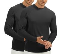 MEETWEE Herren Langarm T-Shirt, Herren Langarm Strickoberteile Feuchtigkeitsableitend Rundhalsshirts Komfort Casual Base Layer Tops