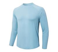 MEETWEE Herren Langarm T-Shirt, Herren Langarm Strickoberteile Feuchtigkeitsableitend Rundhalsshirts Komfort Casual Base Layer Tops