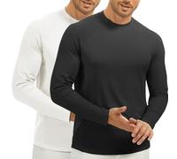 MEETWEE Herren Langarm T-Shirt, Herren Langarm Strickoberteile Feuchtigkeitsableitend Rundhalsshirts Komfort Casual Base Layer Tops